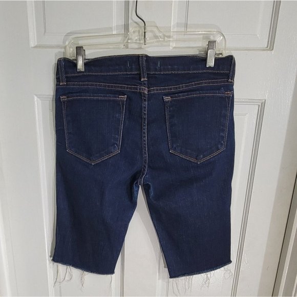 J Brand Women's Blue Denim Bermuda Shorts‎ Frayed Hem 5-Pocket Design Size 29 - Picture 6 of 15